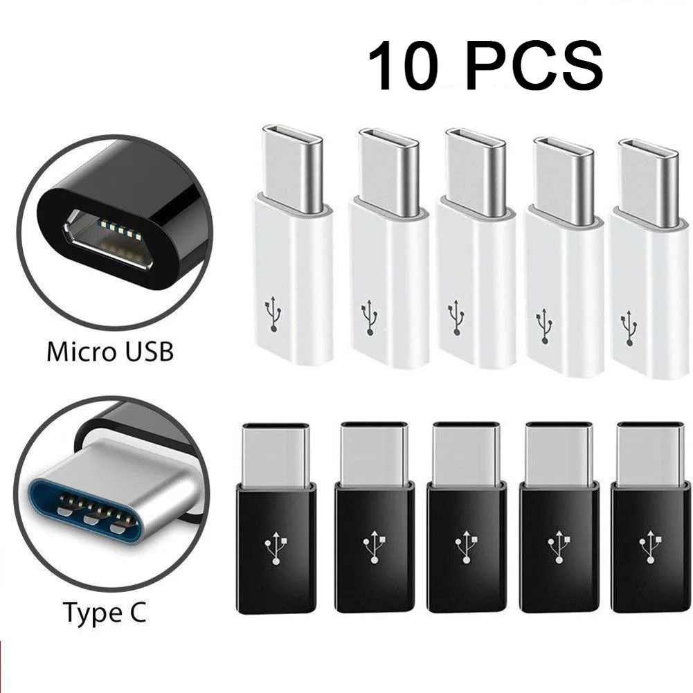 

10 Pcs USB 3.1 USB-C Type C Male to Micro USB Female Adapter Converter @JH