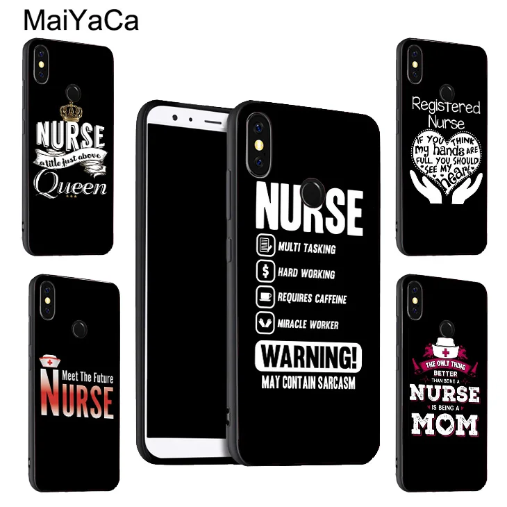 

MaiYaCa Nurse Heart Nursing Case For Xiaomi Redmi 5 Plus S2 6A Note 5 Pro 7 5A 4X Mi 8 6X A2 6 9 Max 3 2 Mix 2s F1 Back Cover