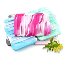 Силиконовая кухня ванная комната гибкий мыльница держатель тарелка лоток Soapbox