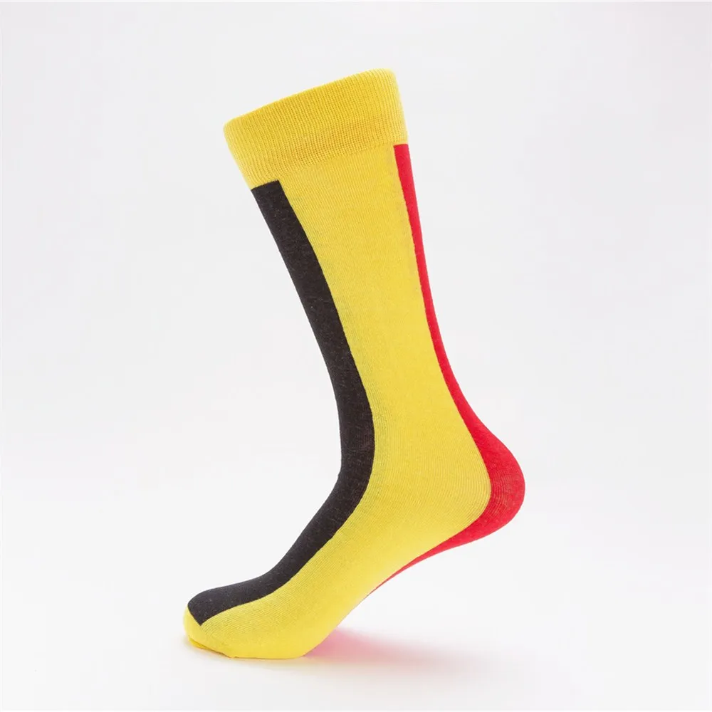 

Casual Women Stripe Color Straight Socks Funny Women Cotton Breathable Long Tube Socks Colorful Europe Size 36-43 Spring Socks