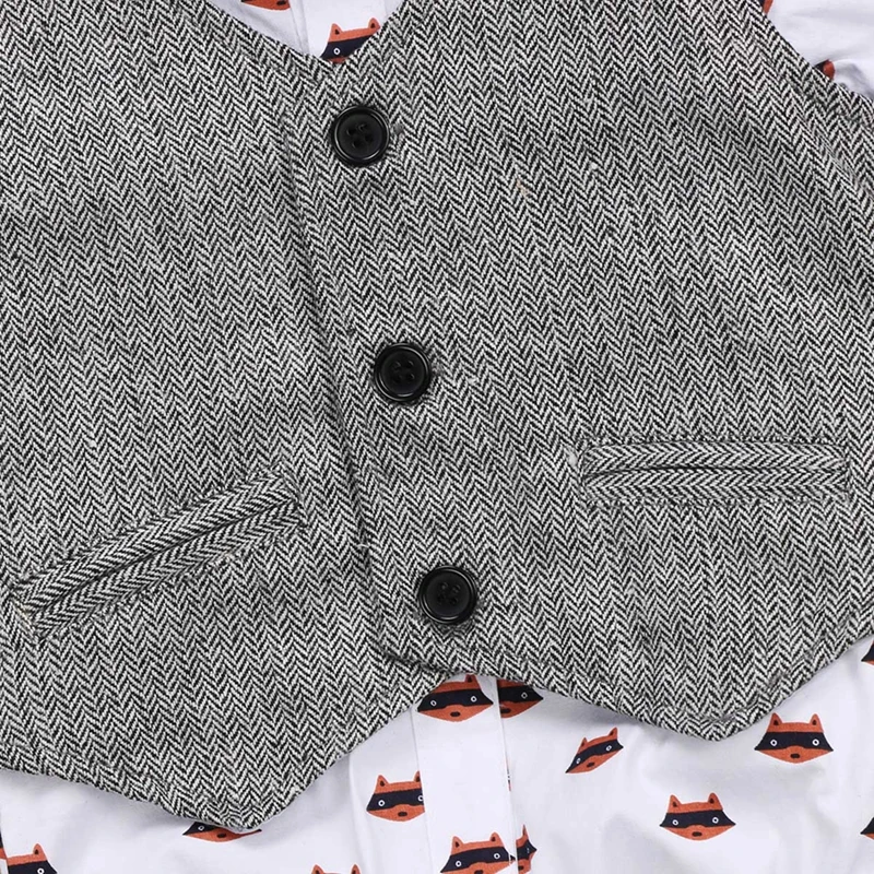 Tanie Emmababy Gentleman maluch dziecko oficjalny garnitur chłopięcy Bowknot kamizelka żółte spodnie Bowtie Tuxedo na co dzień stroje jesień zestaw