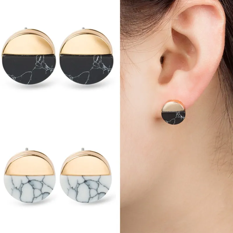 

2019 New Arrival Round Shape Stud Earrings For Wome Bijoux boucle d'oreille femmes Fashion Ear Jewelry Brincos For Lady Gift
