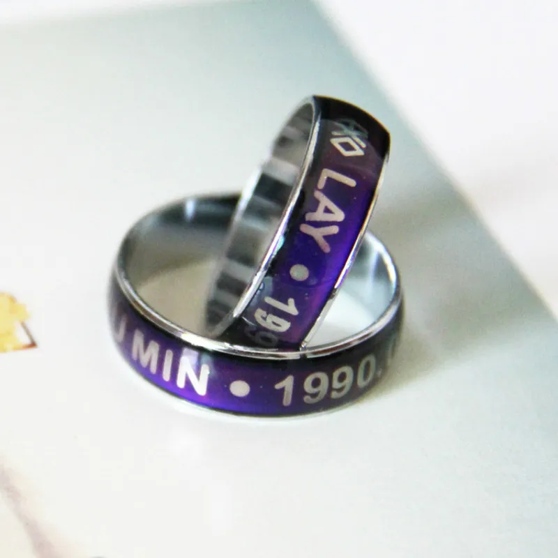 

Punk style Color Change Mood Ring Emotion Feeling Changeable Ring Temperature Control