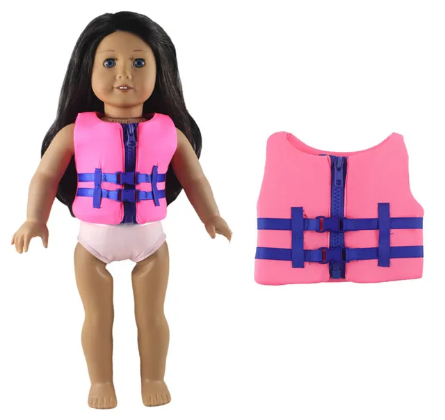 1Set Swimwear Swimsuit /life jacket Clothes For 18 inch American Doll