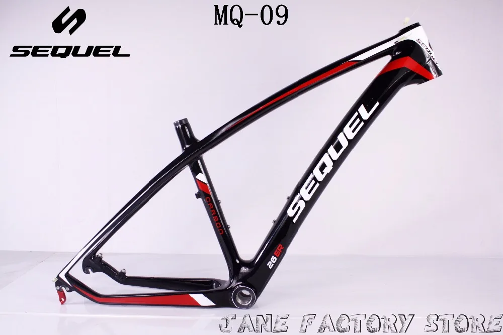 MQ09 Sequel брендовая углеродная mtb велосипедная Рама 26er/27.5er bsa/bb30 T800 142*12 мм и 135*9 горный