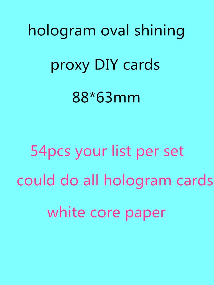 54/lot DIY hologram DIY all customized proxy cards,board game white core paper,home beta play,MM17,kaladesh,vinatage masters cannibals all or slaves without masters paper