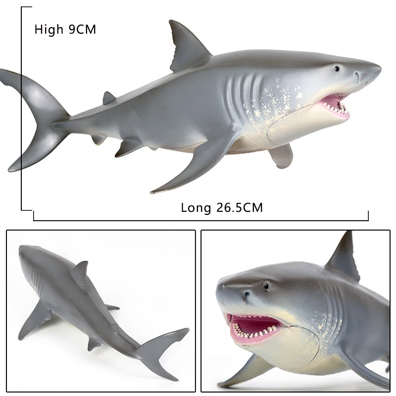Детская имитация морской жизни подводный мир Модель Полые Белая Акула Гигантский зуб акула игрушка украшения подарок на день рождения