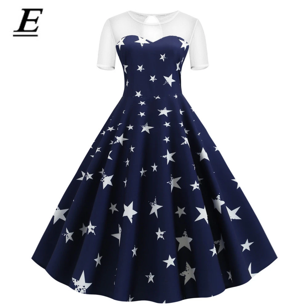 plus size star print dress
