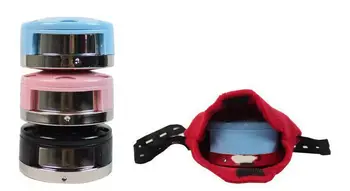 

Free shipping 3pcs Thickening pure moxa moxibustion box querysystem cauterize roll box clip + 3 Insulated bags blue/pink/black