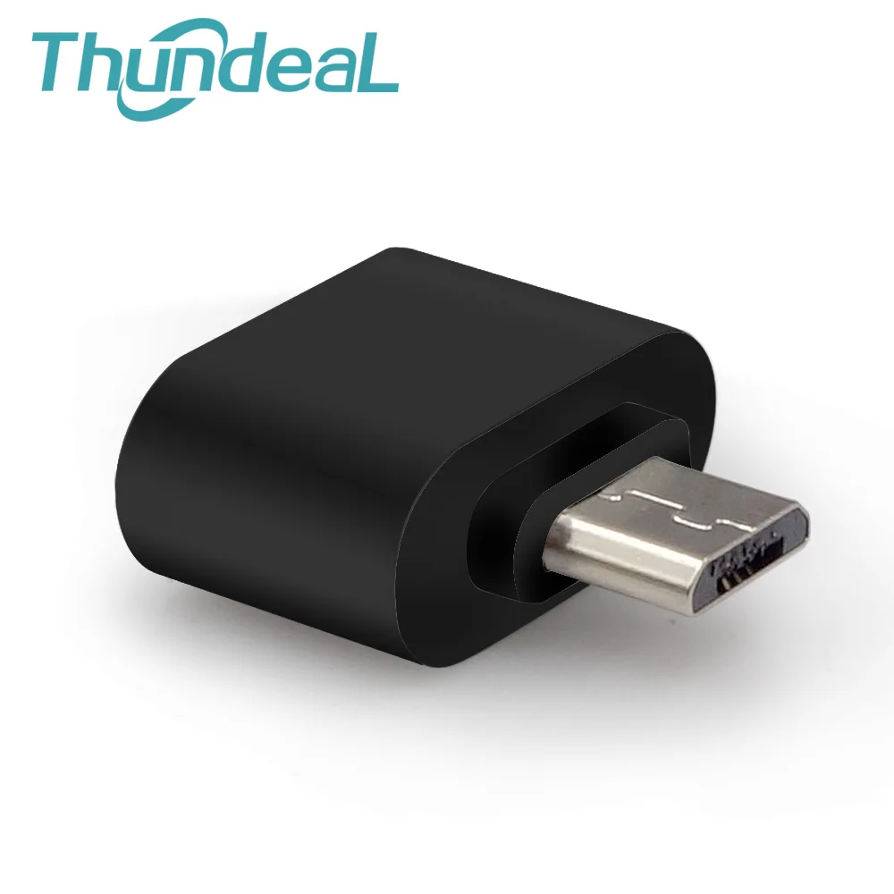 ThundeaL микро USB к USB 2,0 OTG адаптер Android телефон планшет для samsung Galaxy sony LG OTG кабель камера MP3 OTG обнимающий конвертер - Цвет: Black