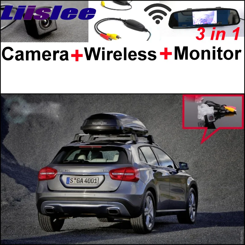 

3in1 Special WiFi Rear View Camera + Wireless Receiver + Mirror Screen Back Up Rear View Parking System For Mercedes Benz GLA