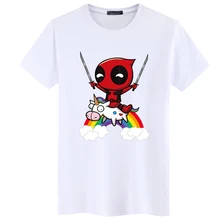 SWENEARO Summer Newest Deadpool Men T shirt