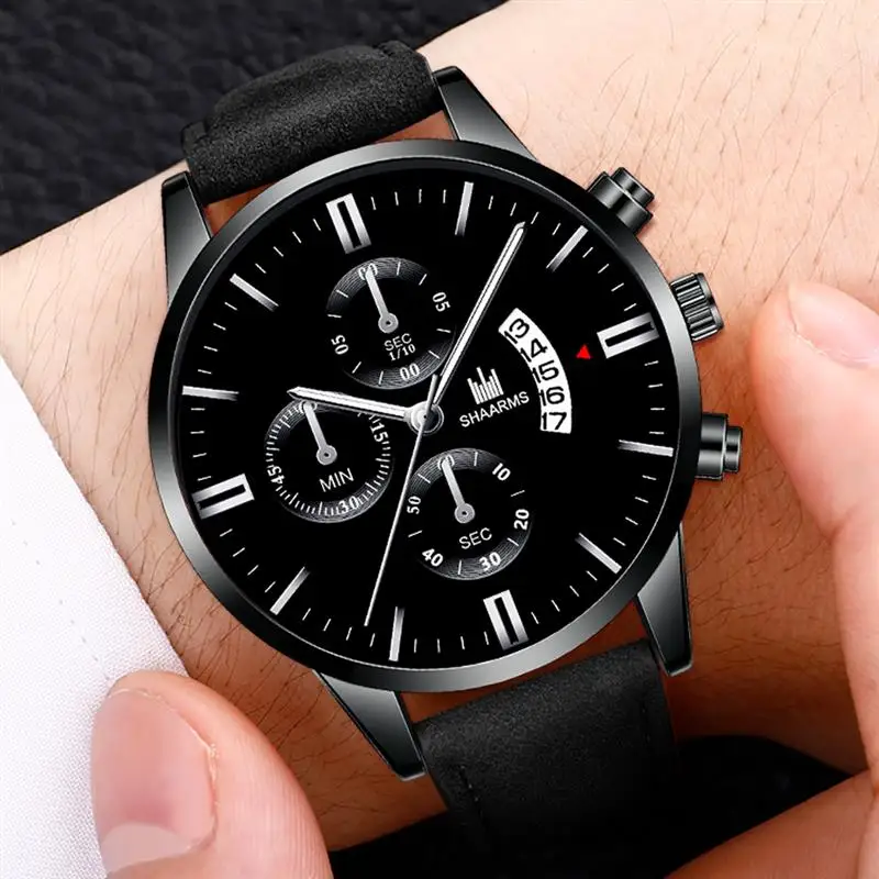 

Fashion Man Wristwatch Leather Band Stainless Steel Analog Quartz Watches Luxury Sport Date Watch Relogio Masculino