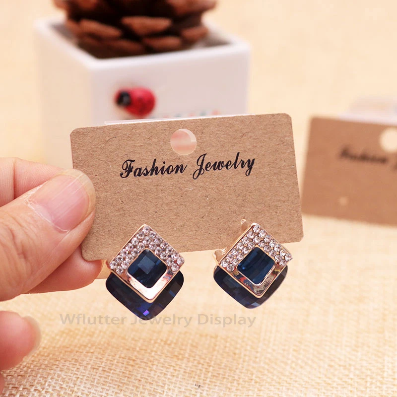 50pcs 3*5.2 Fashion Earring Packaging Card Jewelry Holder Earring Stud