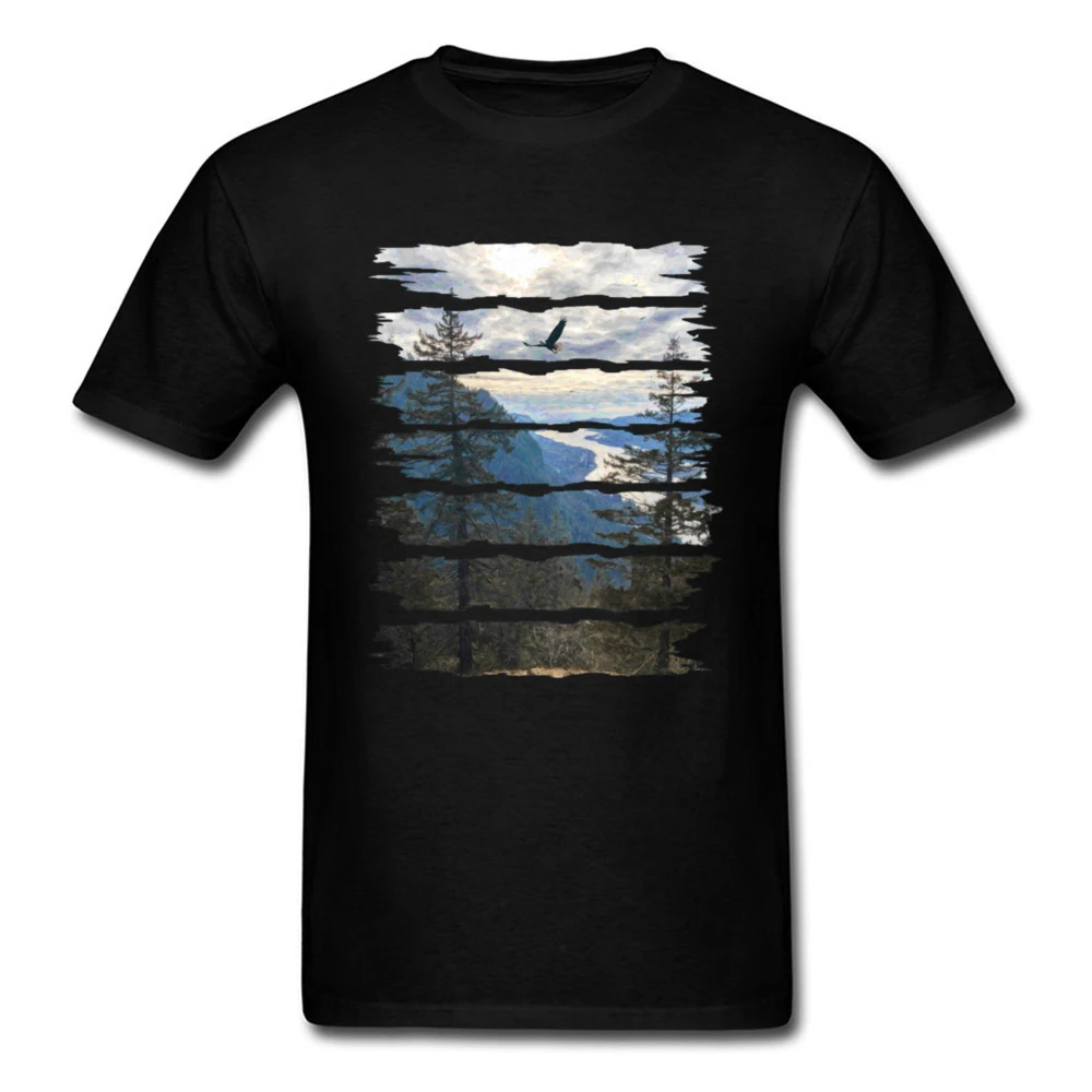 Landscape Fashionable T Shirt,for Men,S 