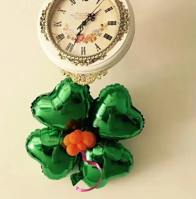 

Metallic color Balloon Heart shaped Clovers air Helium foil Balloons Wedding Birthday Party Decoration Supplies children's toys