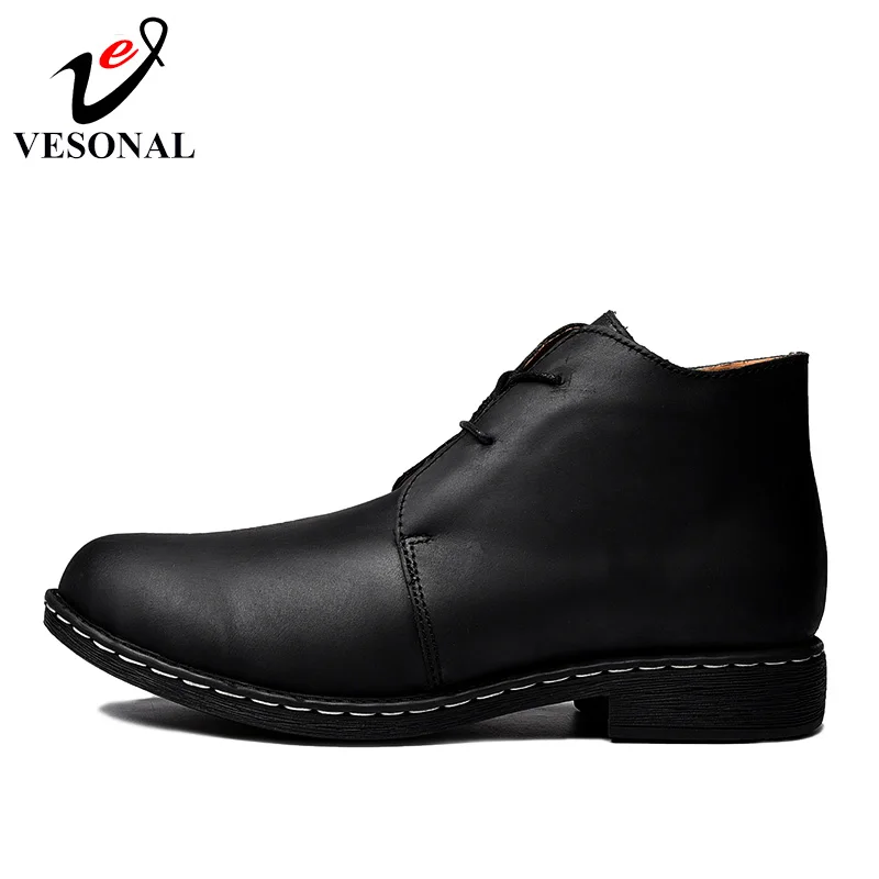marca Stivali stivali moda 2018 qualità di Business uomo Martin stivali vestito casual Vesonal adulti marroni per neri Work da di Walking scarpe Hxq65w
