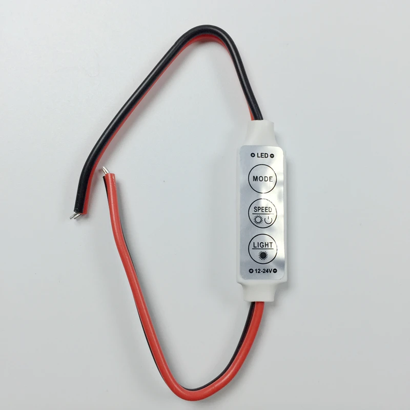 

5pcs 12V Mini 3 Keys Single Color LED Controller Brightness Dimmer for SMD 2835 3014 5050 3528 5630 5730 Led Strip light