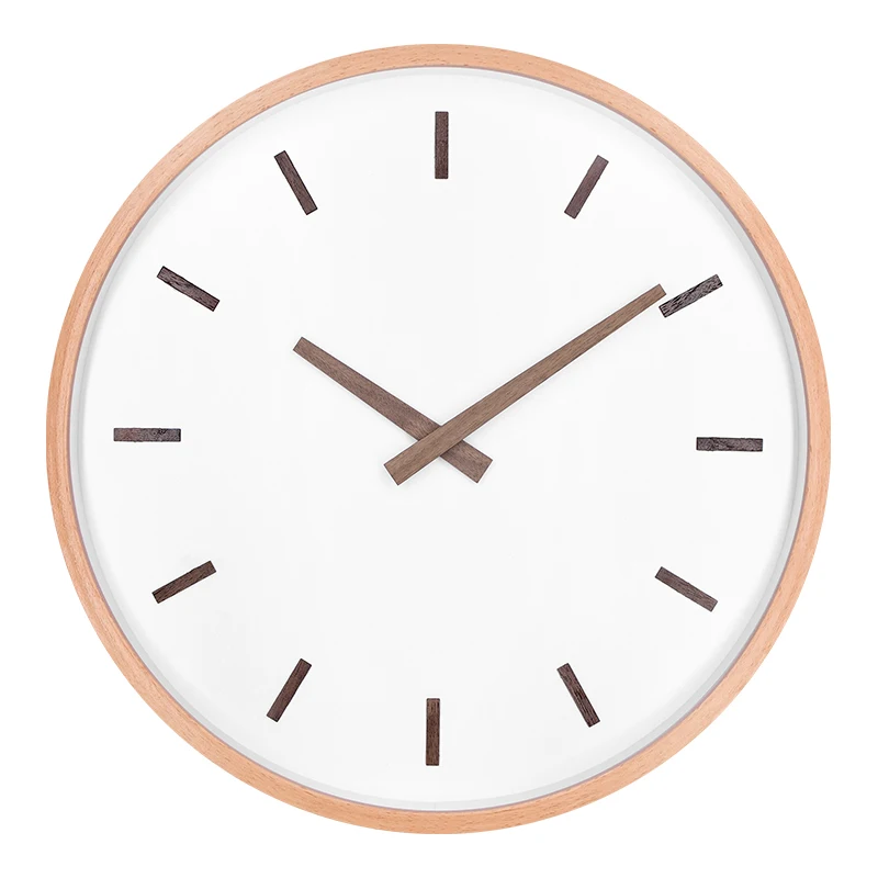 TXL 12 дюймов большие настенные часы, бесшумный механизм без тиканья, деревянная рамка минимализм домашний декор 30 см 1" аналоговые кварцевые часы размер аа - Цвет: Line Cafe Needle