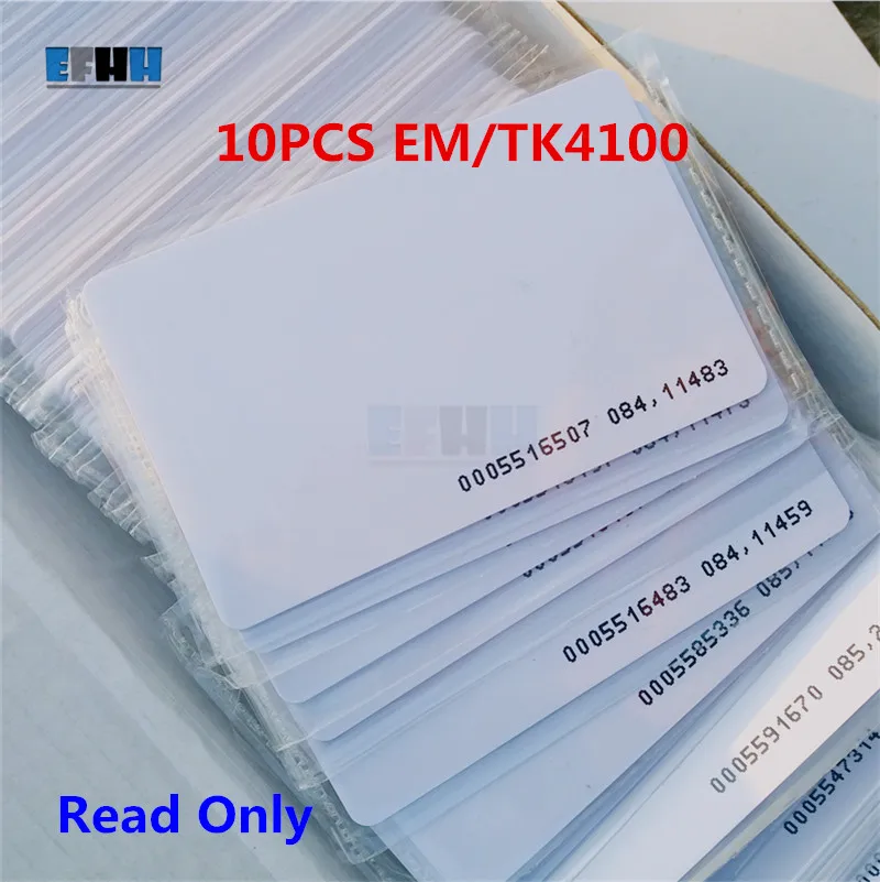 10 шт./лот 125 кГц rfid-карты EM4100 TK4100 Карточки контроля доступа ID карты только для чтения