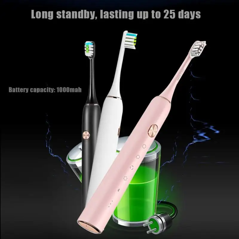 

Xiaomi Electric Toothbrush IPX7 Waterproof Ultrasonic 4 Mode Adult Automatic Toothbrush Replacement Brush Heads USB Rechargeable