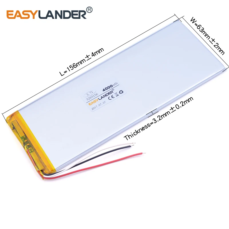 3263156 3.7V 4000Mah Batteria Ricaricabile Agli Ioni Di Litio Ai Polimeri Di Litio Per Power Bank Tablet Pc Chuwi Hi8 Hi8 Pro Xv8 3565150 Dvd