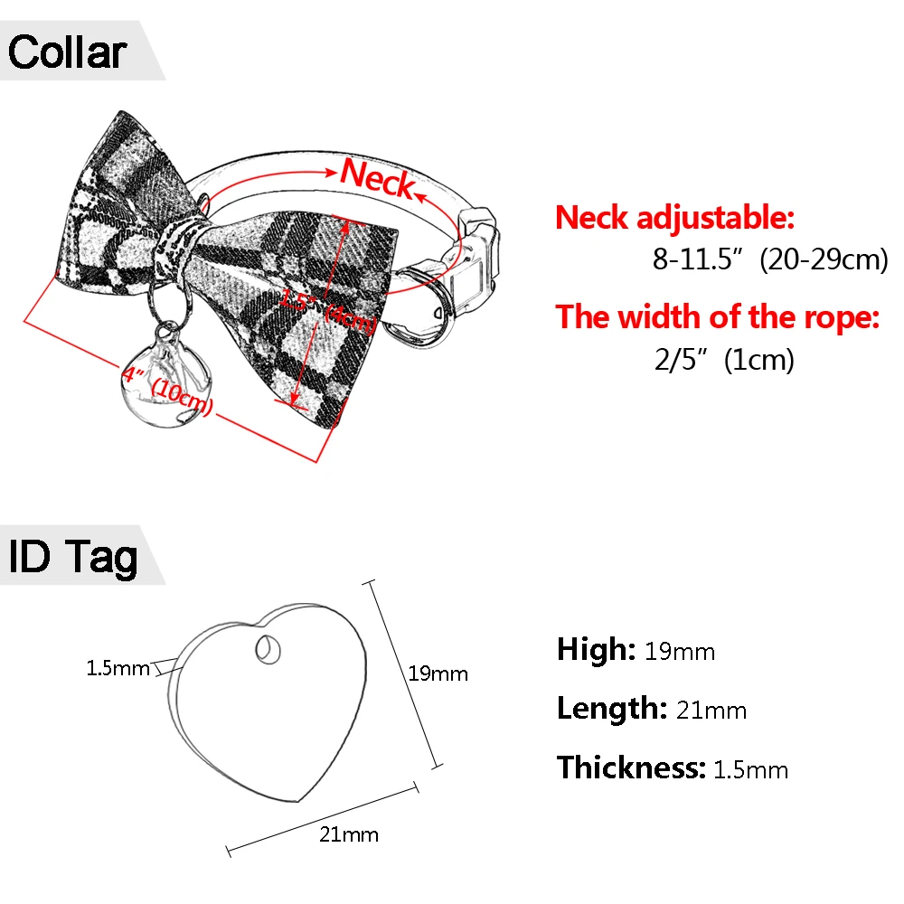 Быстроразъемный кошачий ошейник с бабочкой, ошейник для щенка, котенка, кошки с персонализированной гравировкой, идентификационная бирка для питомца, маленький ошейник для кошек и собак