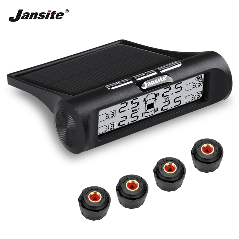 

Jansite Car TPMS Tire Pressure Monitoring System Solar Charging Real-time Displays 4 Tires Pressure and Temperature tpms for ORV