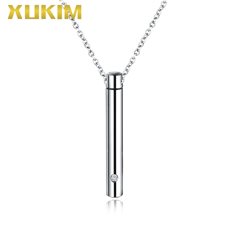 WPO407 8 Xukim ювелирные изделия Духи Ожерелье Подвески цилиндр ПЭТ кость пепельница