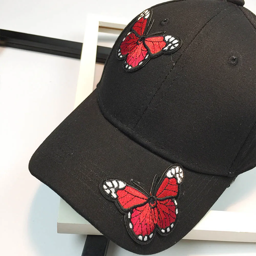 Women Men Couple Butterfly Baseball Cap Unisex Snapback Hip Hop Flat
