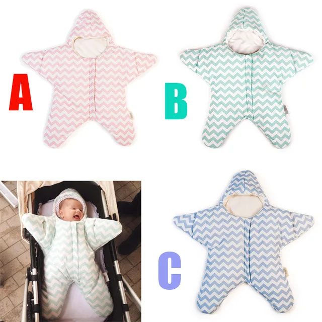 

2016 Best Baby Sleeping Bag Star Shaped Winter Warm Thick Stroller Sleeping Sack for Newborn Infant saco bebe dormir slaapzak