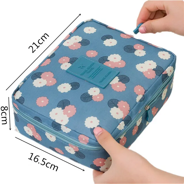 Greensen Trousse de maquillage portable de voyage sac de maquillage professionnel sac de douche avec poign/ée de transport bo/îte de rangement /étanche pliable