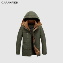 CARANFIER, мужская куртка, верхняя одежда, зимние теплые парки, высокое качество, Мужское пальто, повседневное пальто с капюшоном, Длинные мужские куртки, пальто, мужские парки