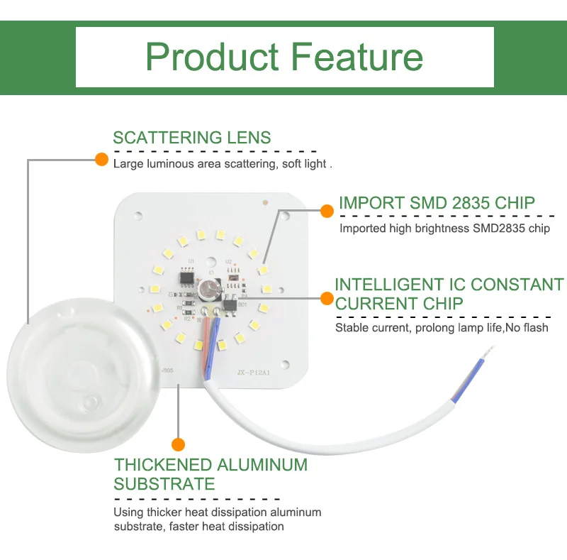 =(K)= Led Light Source 12W 18W 24W Downlight AC 220v Replace Magnetic Ceiling Lamp Ultra Bright Thin Module For Celing Lighting