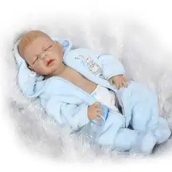 55 см всего тела силиконовые возрождается для маленьких мальчиков кукла закрытыми глазами реалистичные 22 "новорожденный спальный