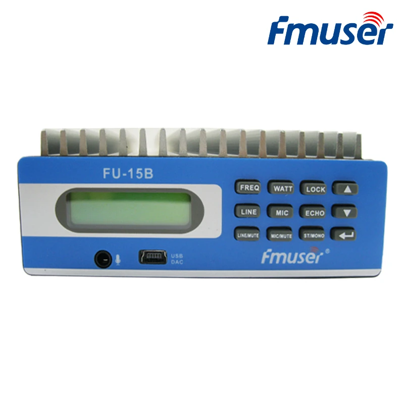 FMUSER FU 15B 15 Вт FM радиопередатчик низкой мощности дальнего радиуса трансляции для