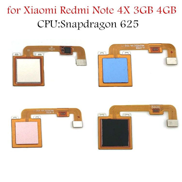 Для Xiaomi Redmi Note 4X 3 ГБ 4 сканер отпечатков пальцев кнопка домой гибкий кабель