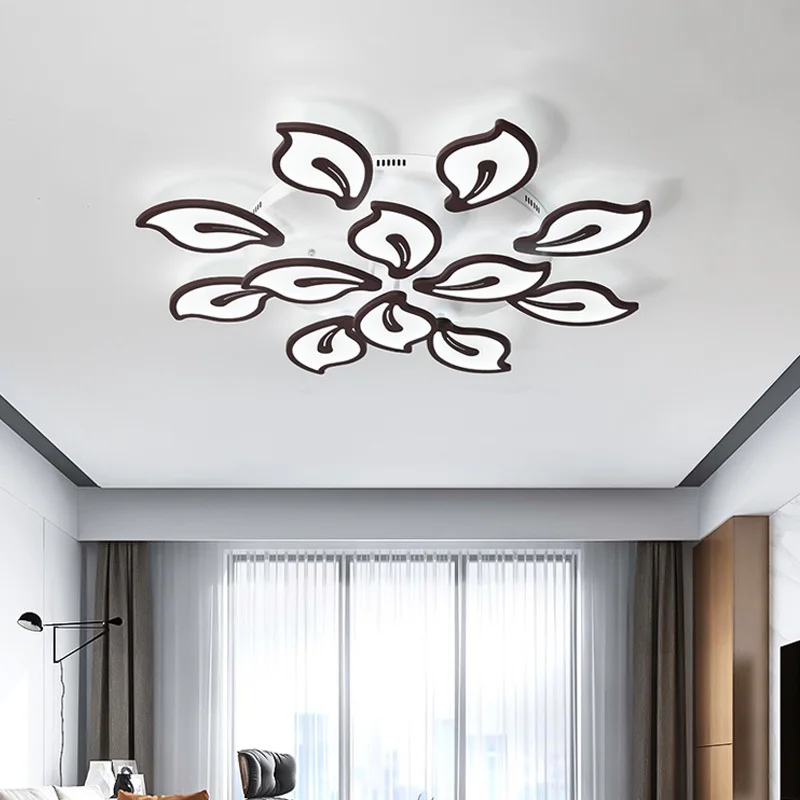 Современные светодиодные потолочные лампы для гостиной, акриловая лампа для спальни, домашний декор, плафон, Кухонные светильники с дистанционным затемнением, AC85-260V