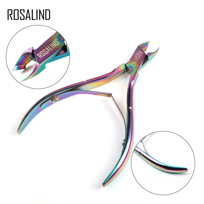 Clearance Offer of  ROSALIND Gel Nail Polish Tool Stainless Steel Scissors Manicure Set Cuticle Nipper Remover Acrylic 