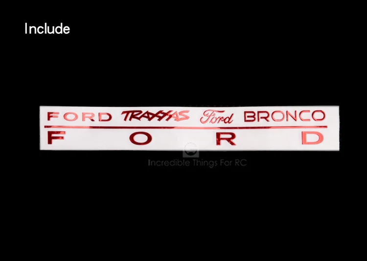 metal Logo rearview mirror guard plate for 1/10 Ford bronco Ranger RC Crawler Car Traxxas TRX-4