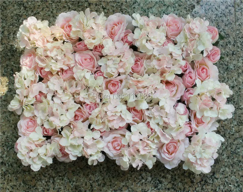 Rosa chiaro 10 pz/lotto Artificiale Ortensia rosa della parete del fiore della festa nuziale decorazioni sfondo strada piombo mercato flore