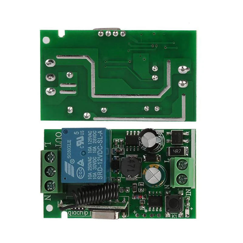 QIACHIP 433 МГц 86 стены Панель RF Передатчик дистанционного Управление+ 433 МГц РФ реле Беспроводной AC 110 V 220 V 1 CH модуль приемника