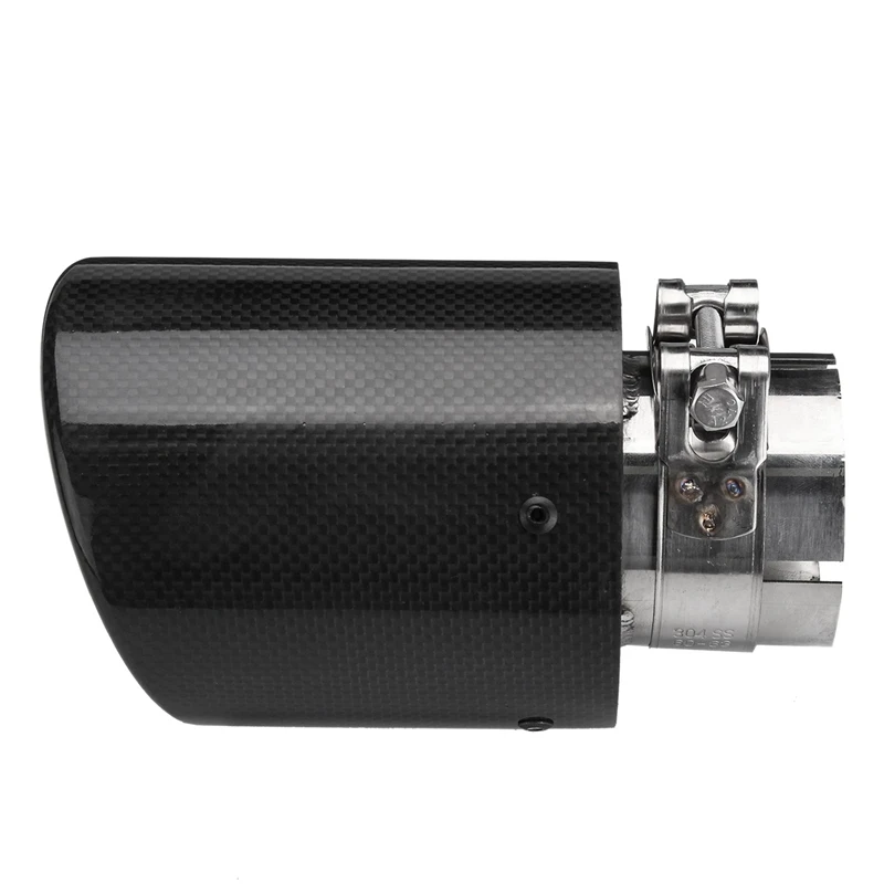 

Universal 2.5Inch 63Mm-In 101Mm-Out Carbon Fiber Car Exhaust Tip Pipe Muffler Rear Tail Throat Glossy