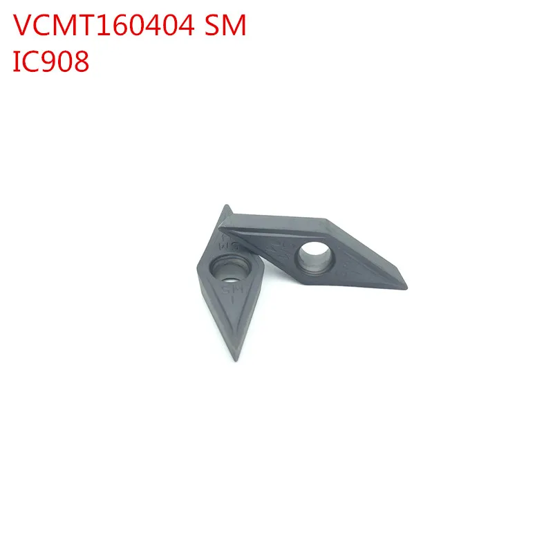

VCMT160404 SM IC908 50PCS carbide inserts External latter cutter turning tool cnc machine cutting tools tungsten carbide