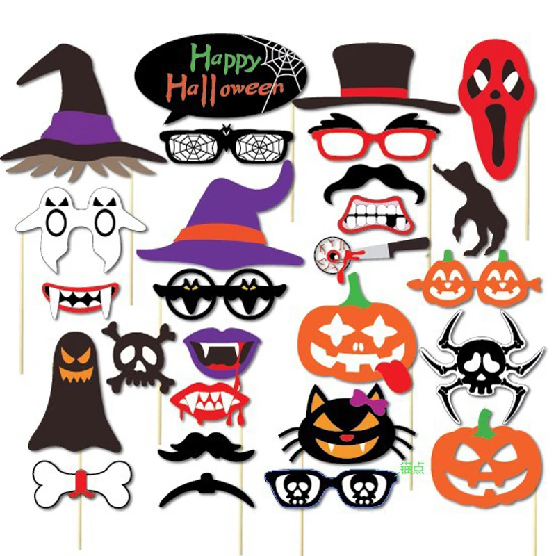 Free Gambar 27 Pcs Halloween Dekorasi Photo Booth Alat Peraga Mascara Masker Terbaru by Cikimm.com