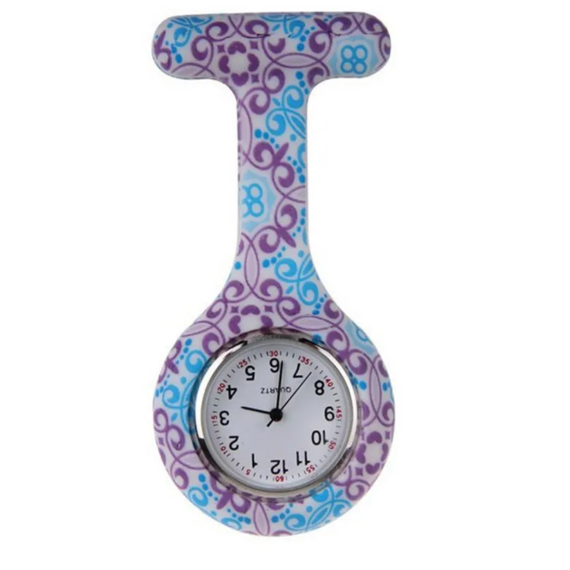 Irisshine силиконовые нержавеющей круглый циферблат Кварцевые Брелок кварцевые карманные Медсестра часы Для женщин леди девушка часы подарок