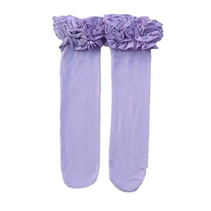 Красивые разноцветные короткие носки для девочек; хлопковые носки с оборками; новейший дизайн; гетры с оборками для маленьких девочек - Цвет: 3