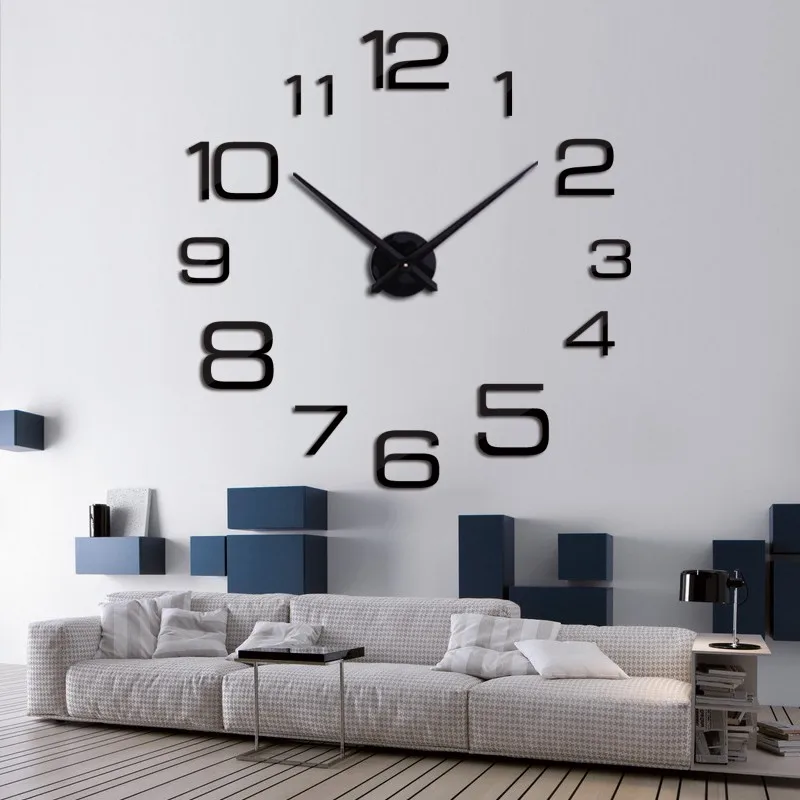 Новые Diy настенные часы Акриловые diy часы кварцевые часы Reloj De Pared Гостиная Современные 3d зеркальные наклейки Horloge Home Klok