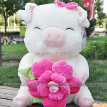 Чучело 27 см красота свинья обнимают розовая плюшевая игрушка прекрасный подарок, кукла w230