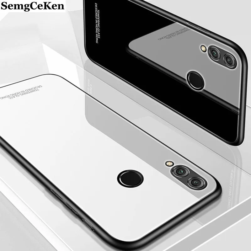 SemgCeKen роскошный оригинальный жесткий стеклянный зеркальный чехол для huawei honor 10 lite